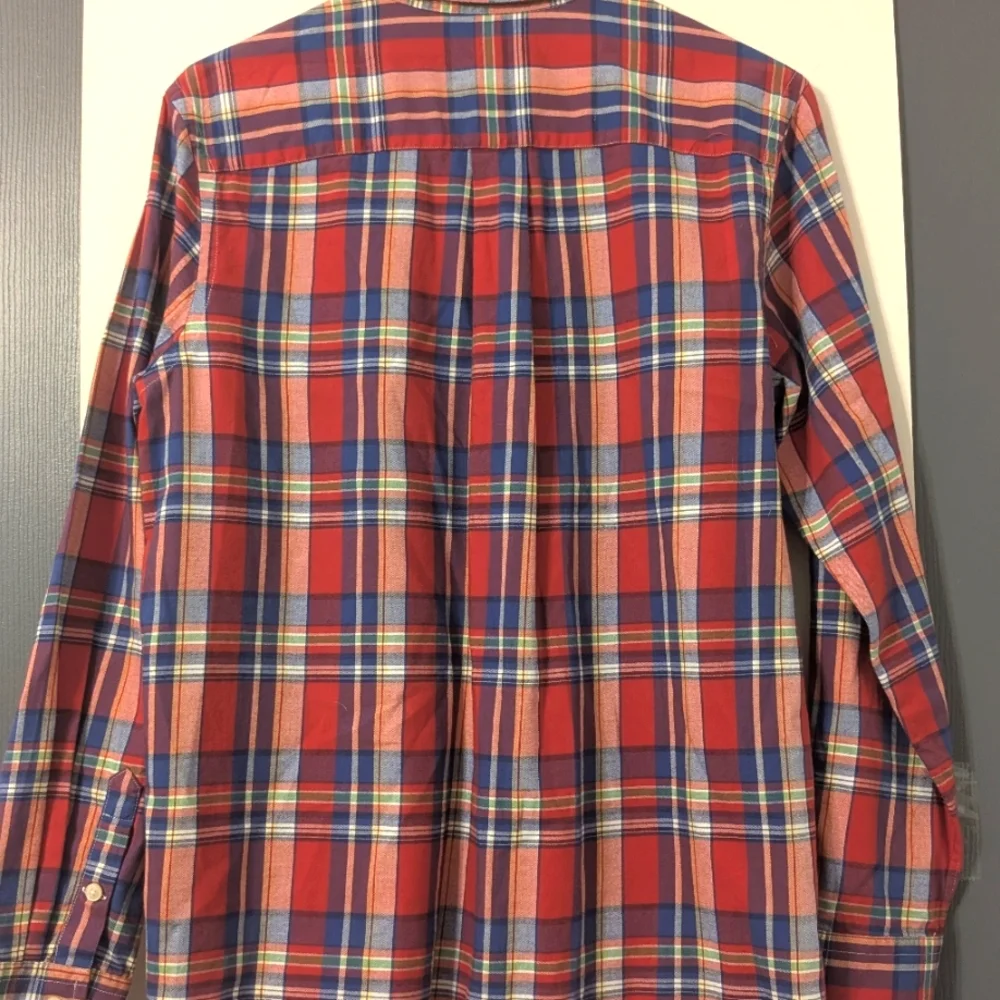 Ralph Lauren‎ Pony Boy's Button Up Plaid Long Sleeve Dress Shirt M 18-20 Preppy